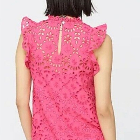 J.Crew Mockneck Embroidered Eyelet NWOT - Picture 3 of 4